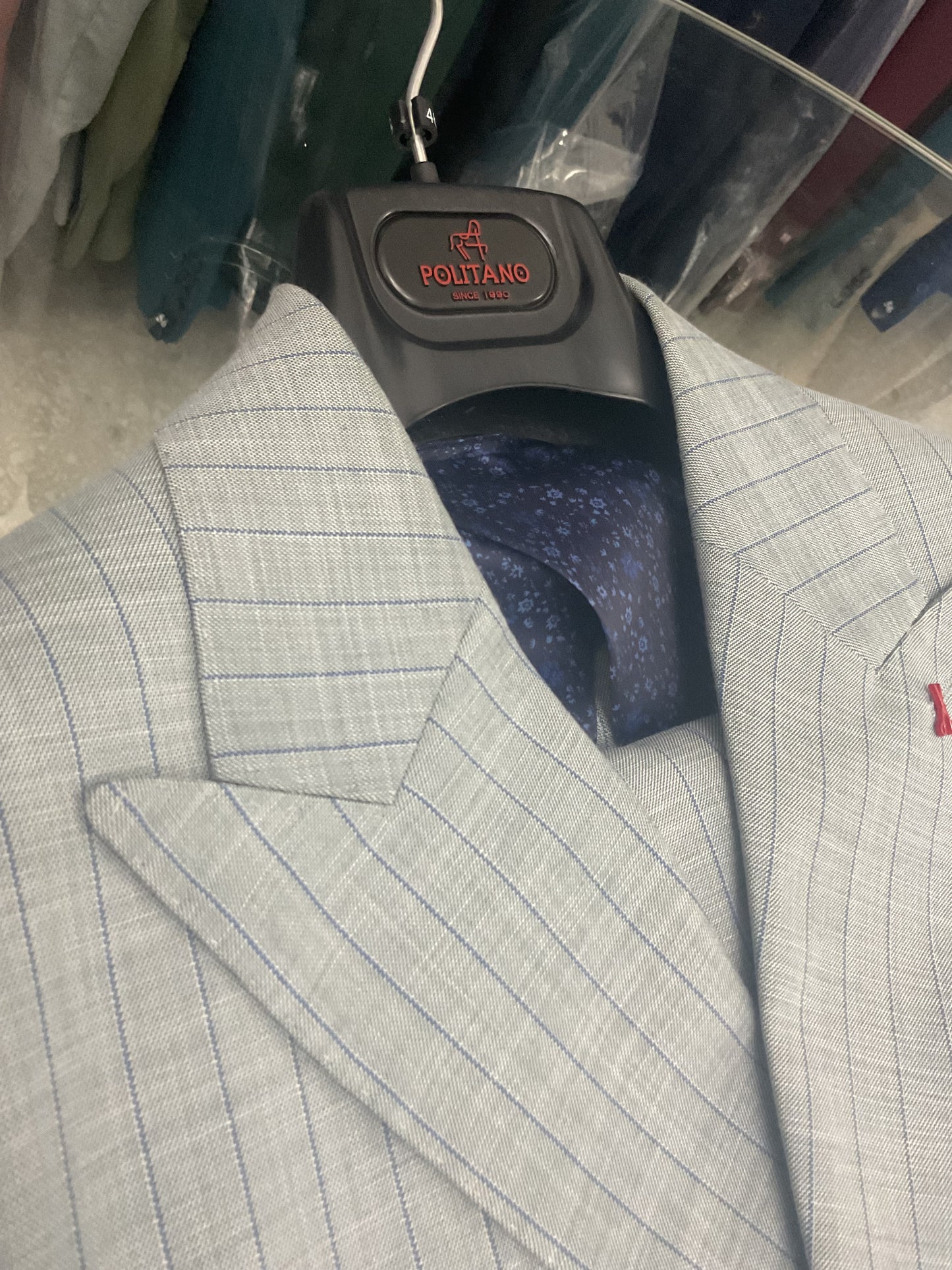 vestito Politano 1990, doppio petto gessato