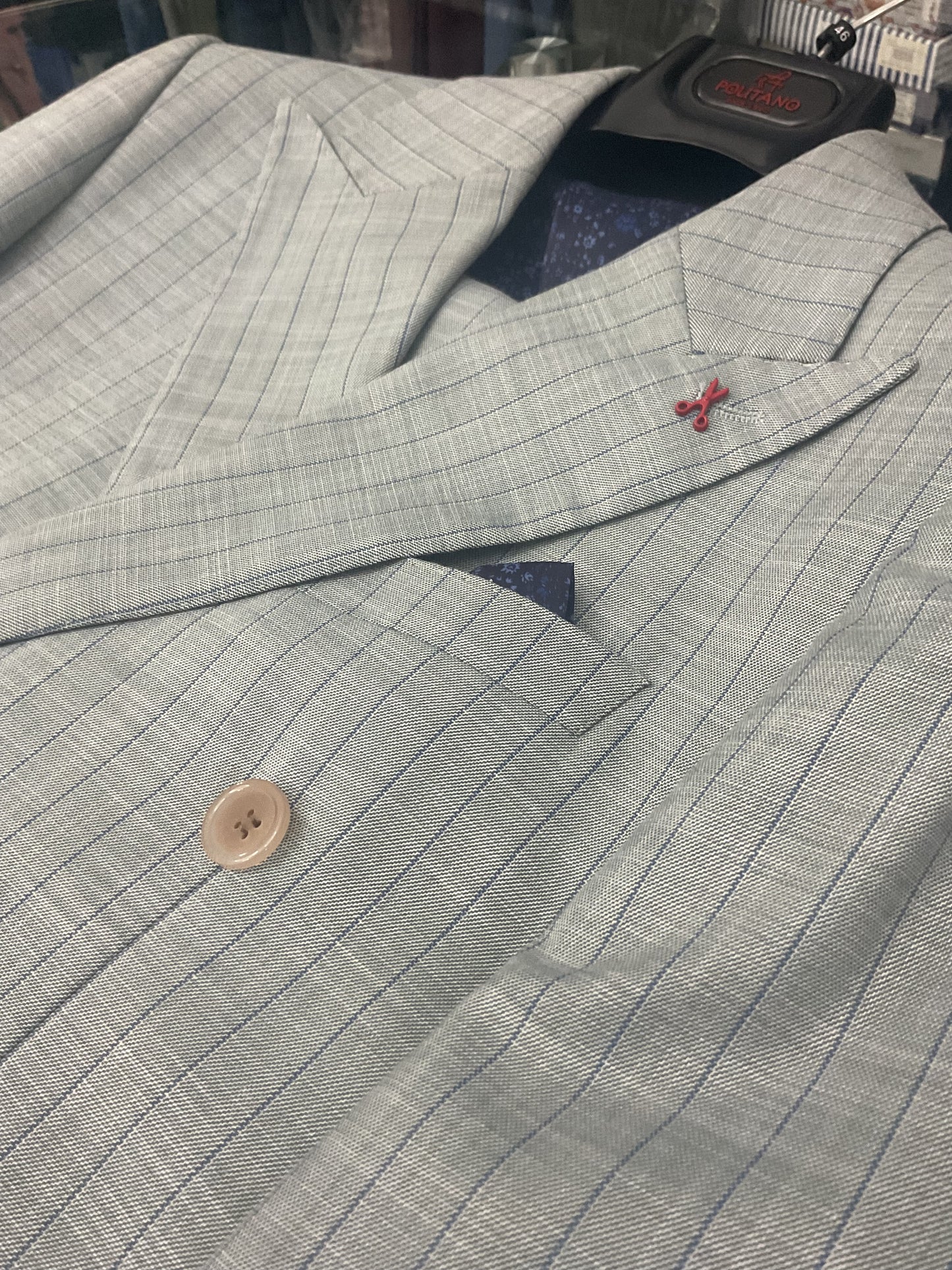 vestito Politano 1990, doppio petto gessato