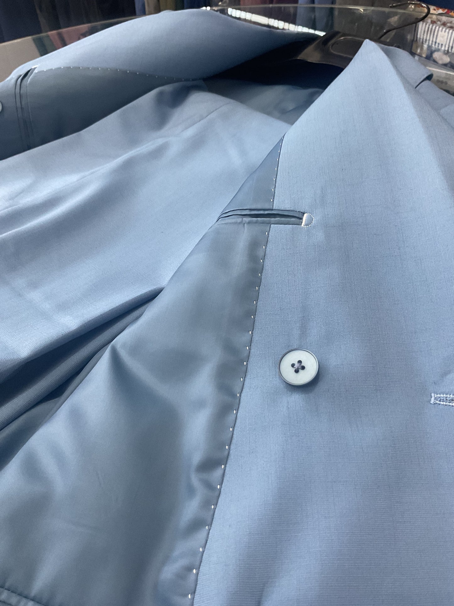 abito emporio, doppiopetto, colore azzurro