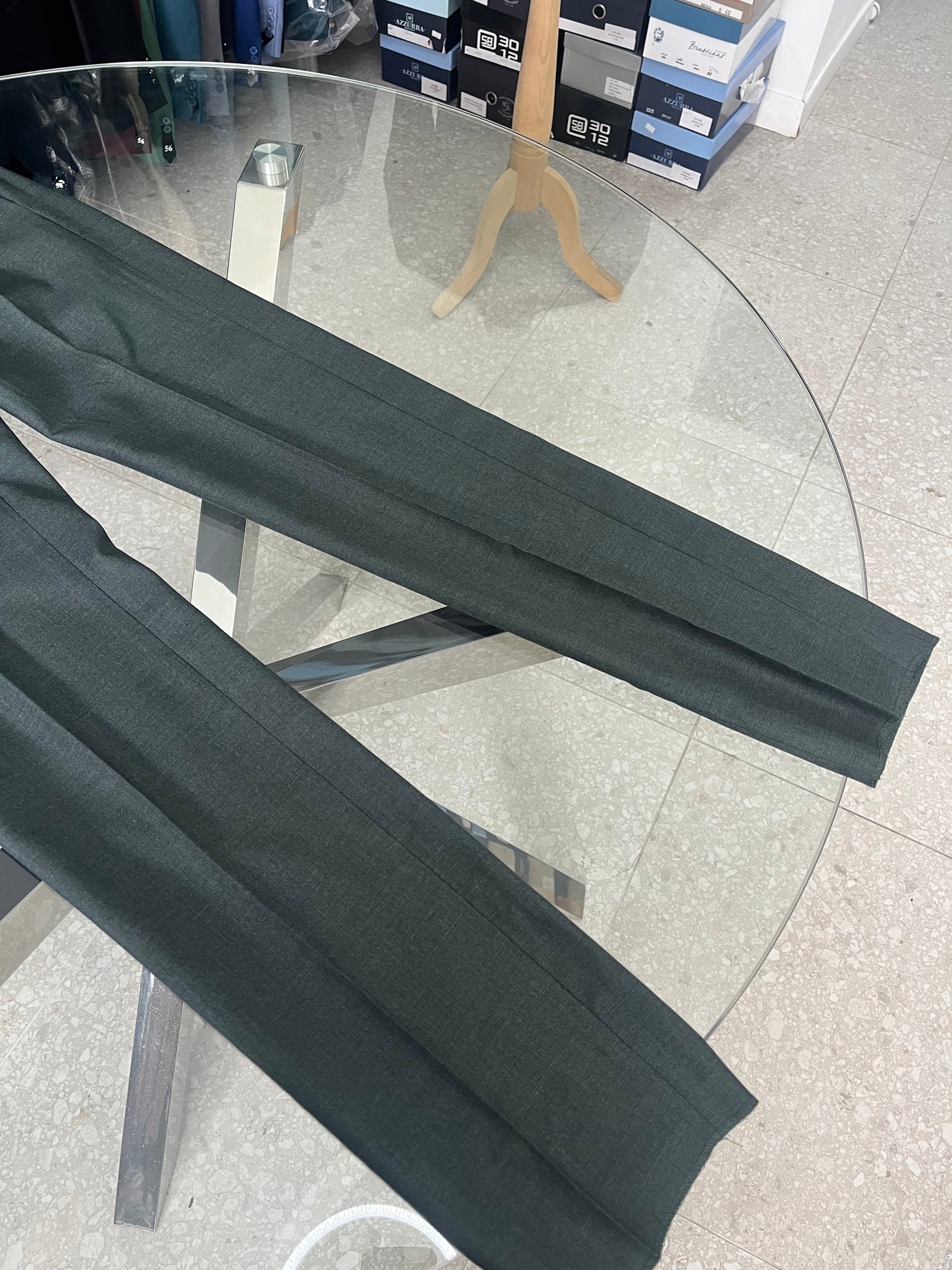 Abito uomo verde grisaglia