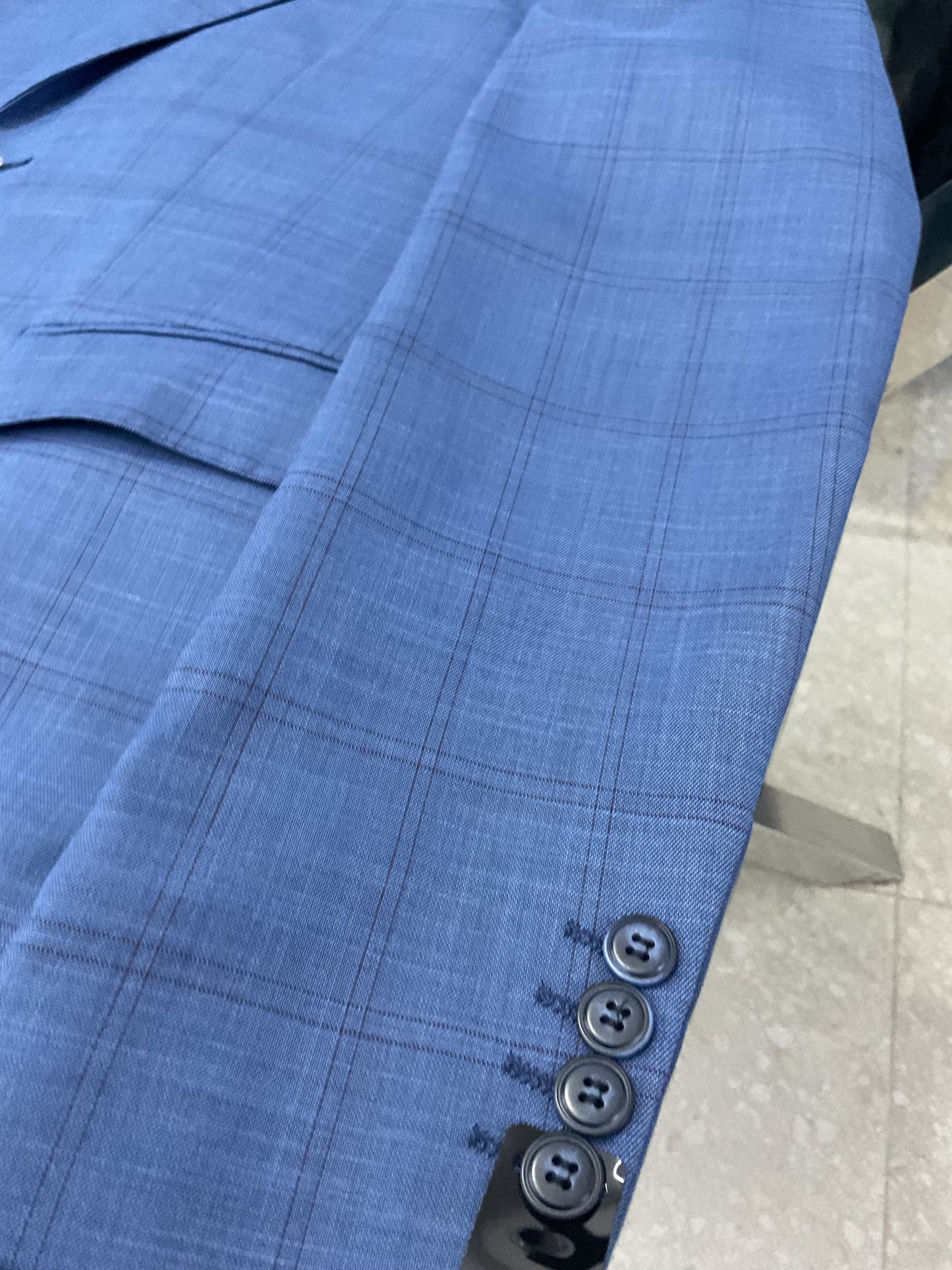 Abito emporio monopetto a quadri colore Avion