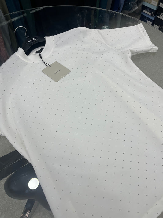 T-shirt con brillanti