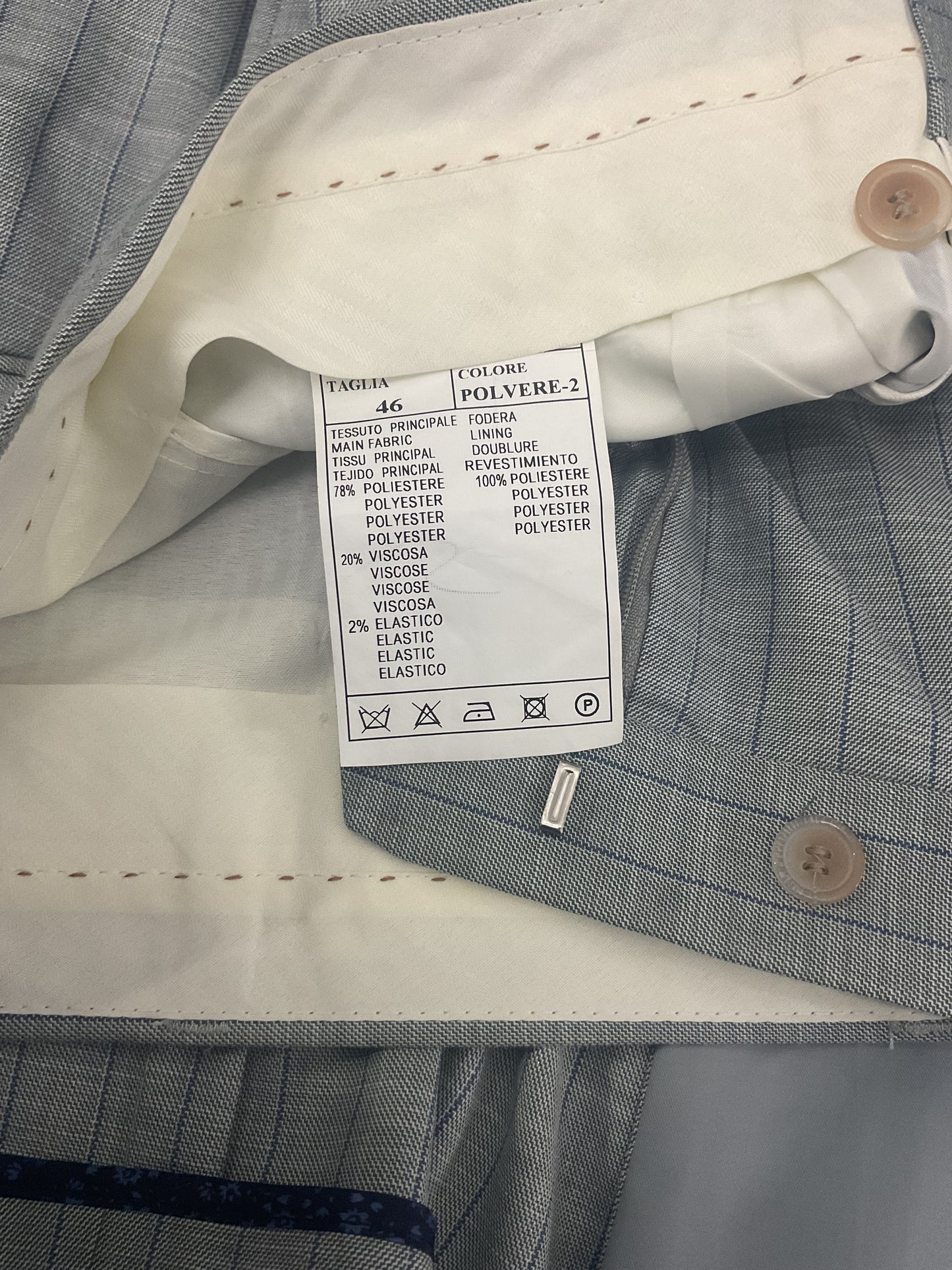 vestito Politano 1990, doppio petto gessato