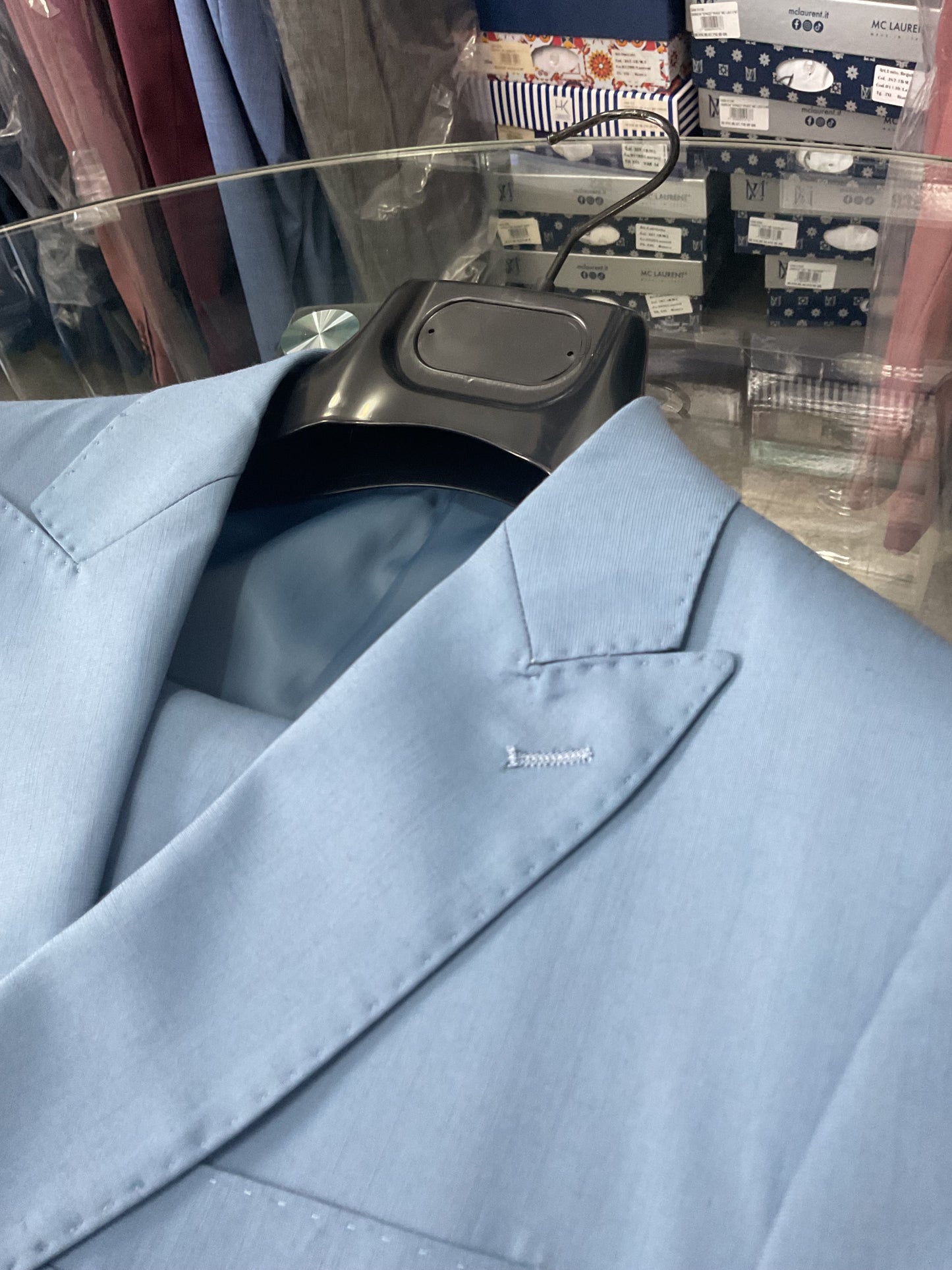 abito emporio, doppiopetto, colore azzurro