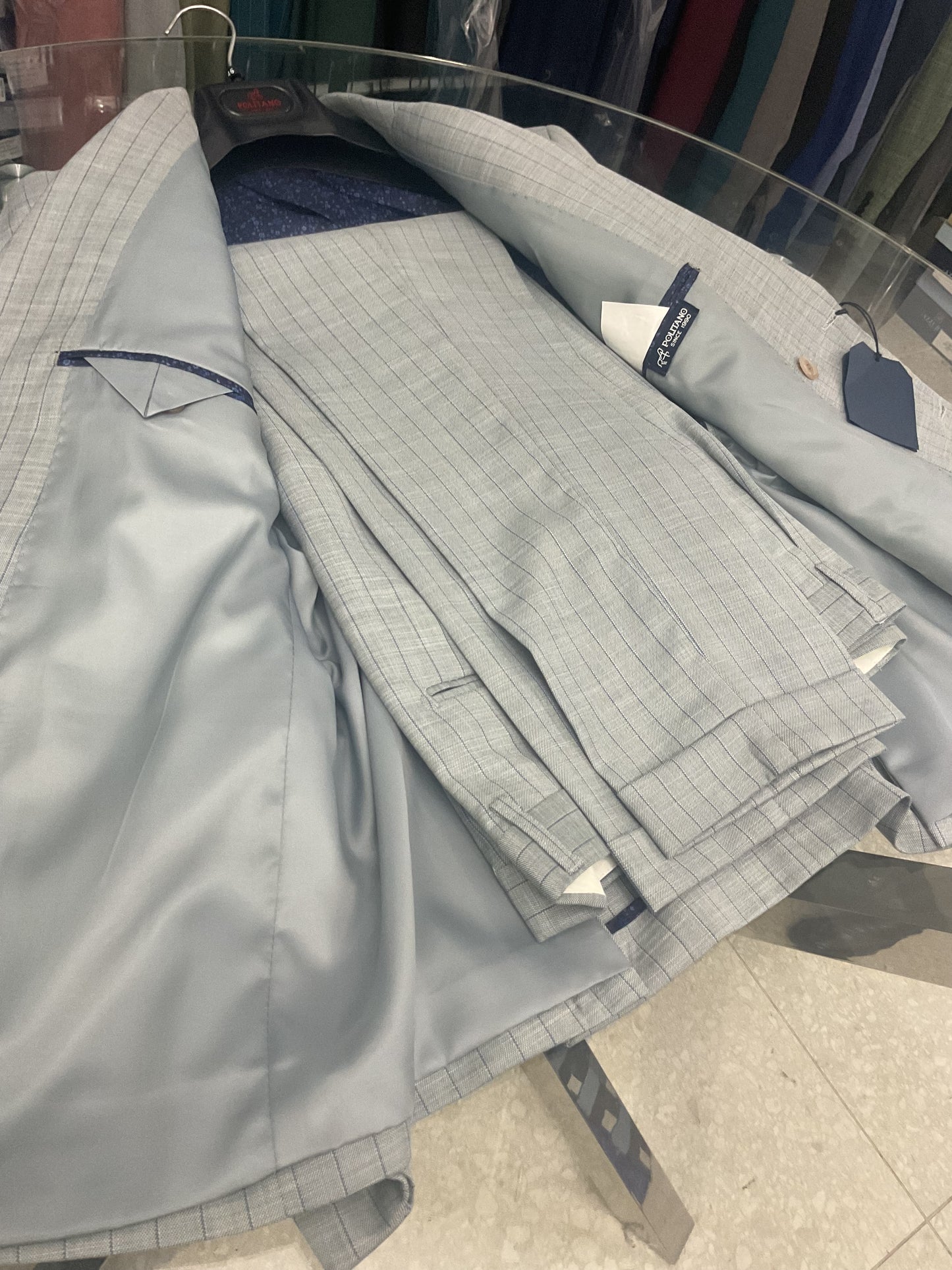 vestito Politano 1990, doppio petto gessato