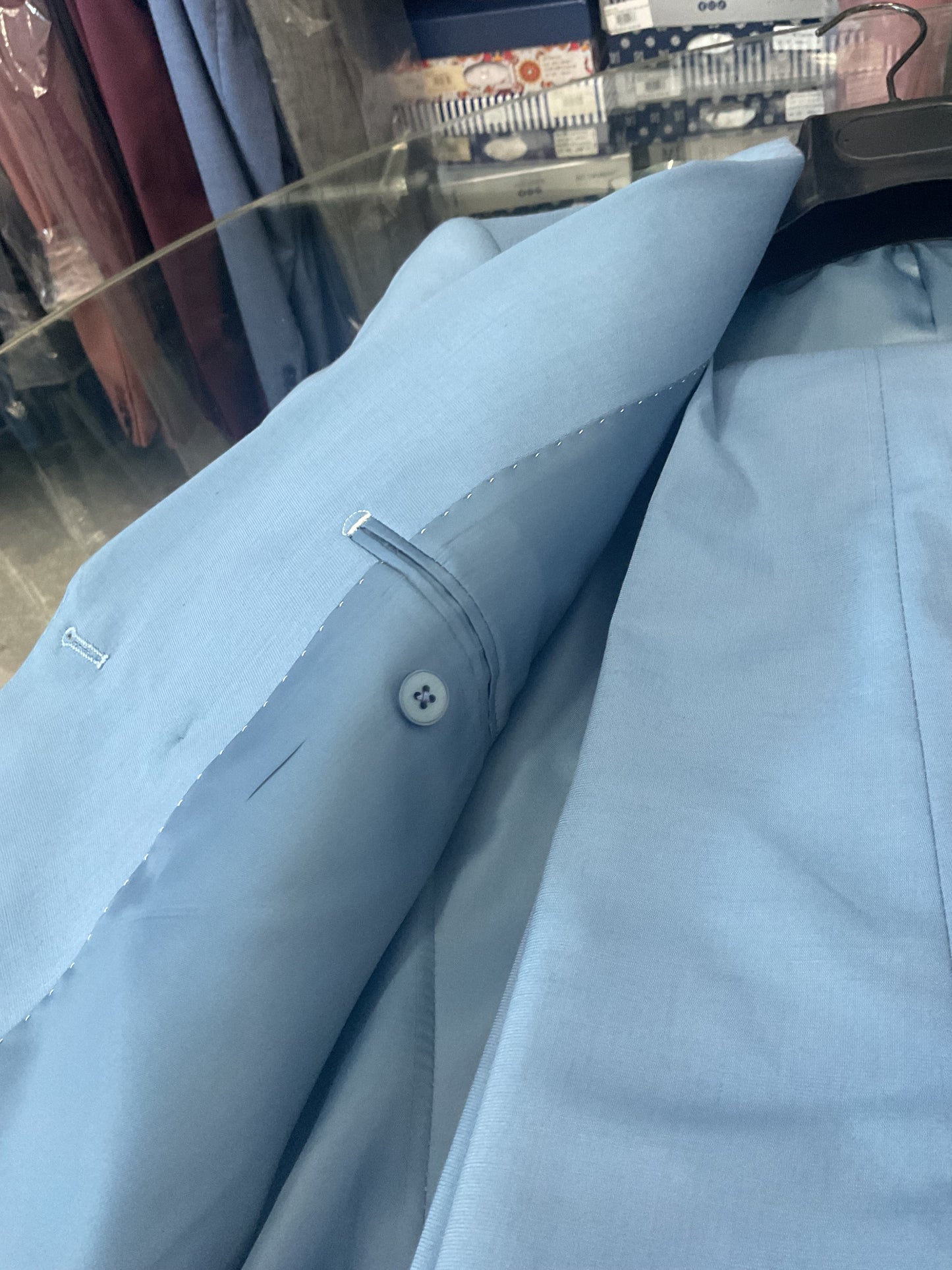 abito emporio, doppiopetto, colore azzurro