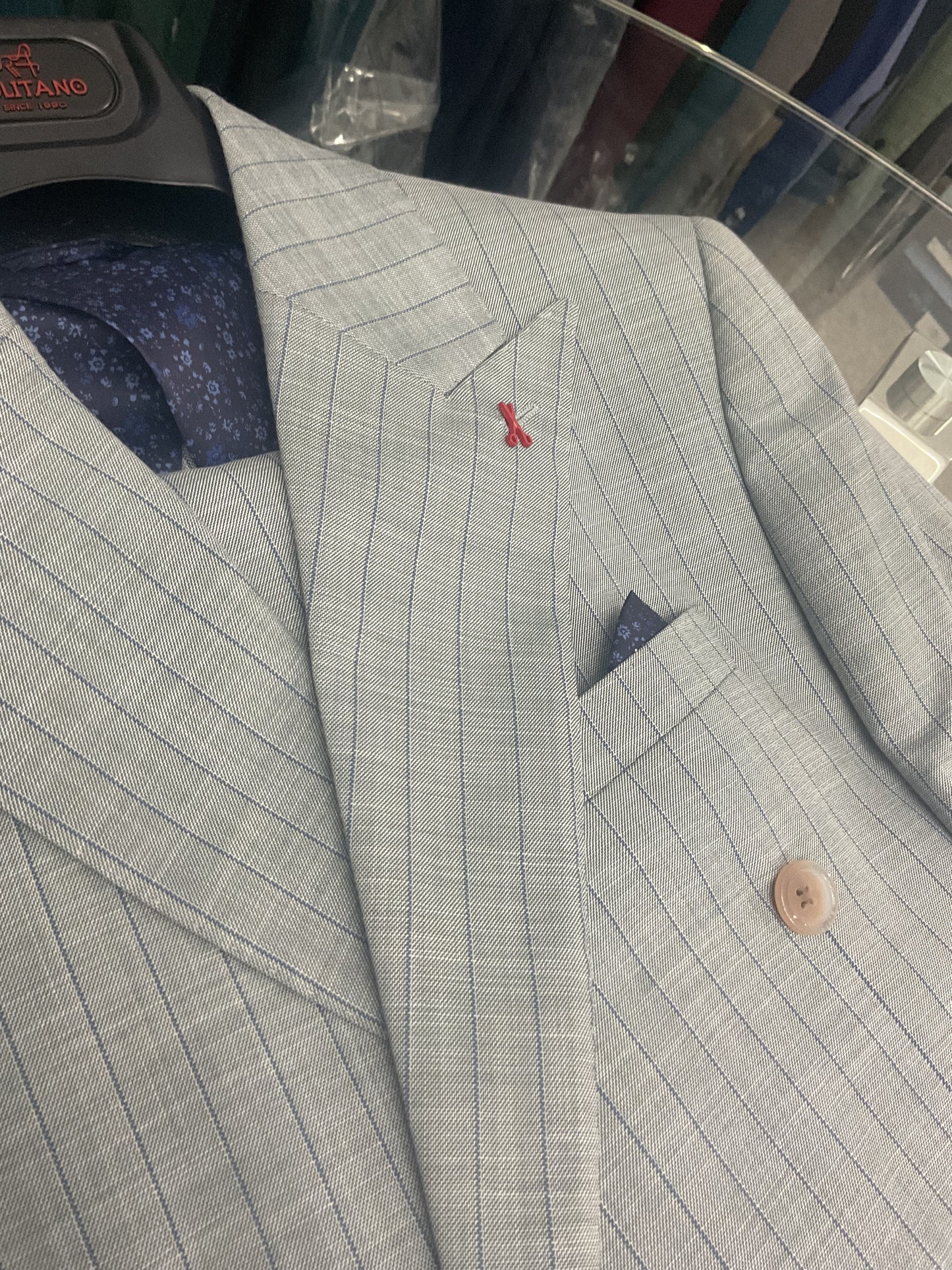 vestito Politano 1990, doppio petto gessato