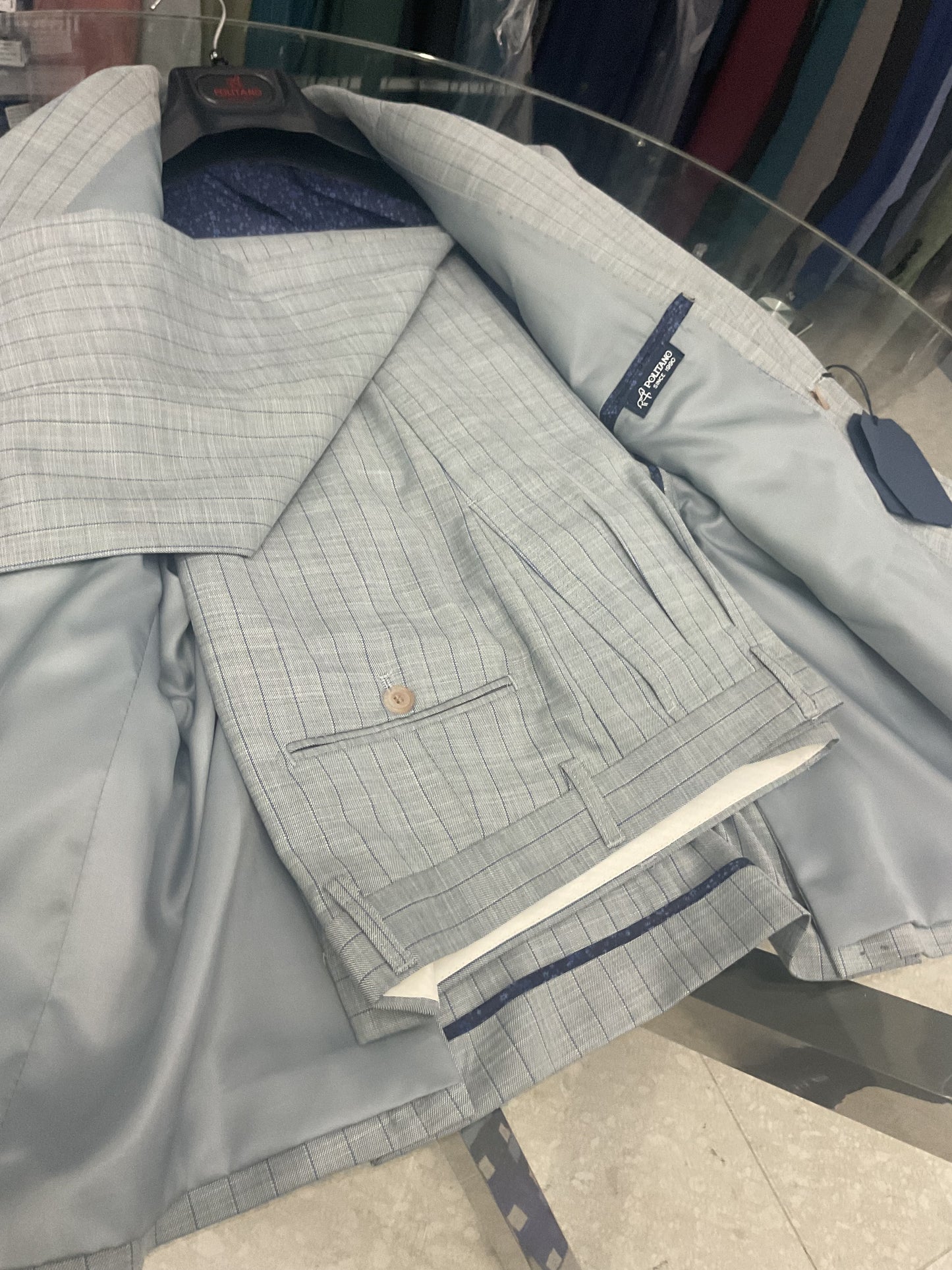 vestito Politano 1990, doppio petto gessato