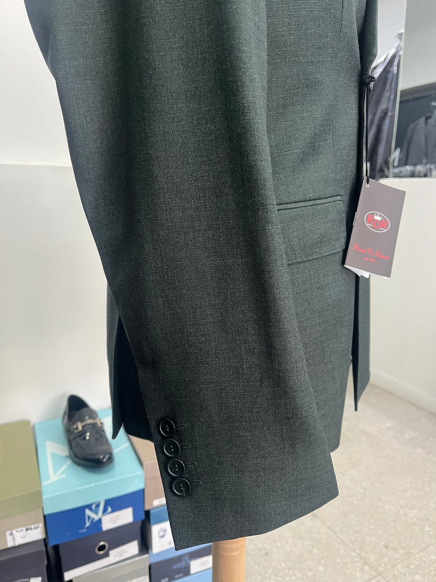 Abito uomo verde grisaglia