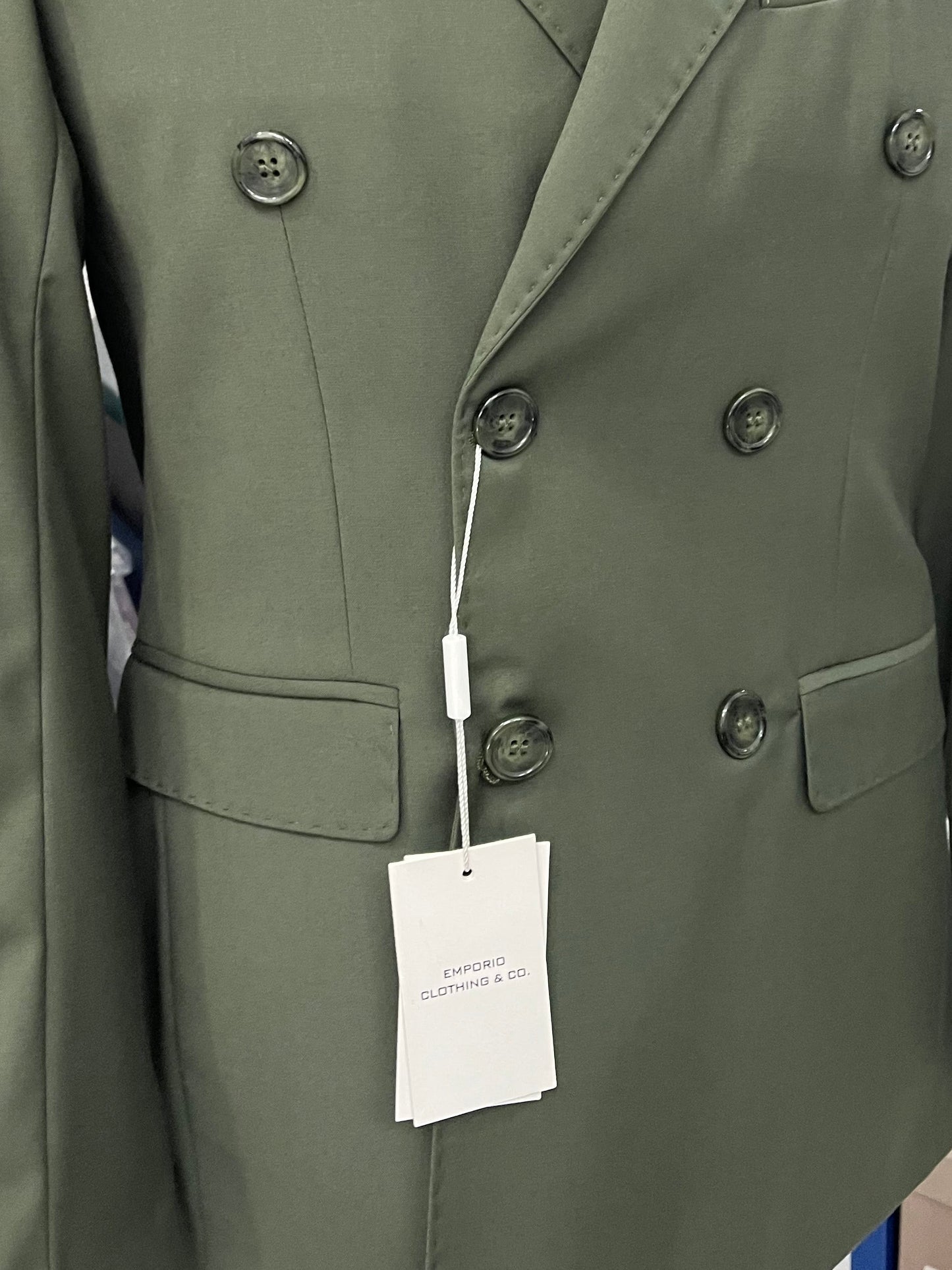 vestito doppio petto verde