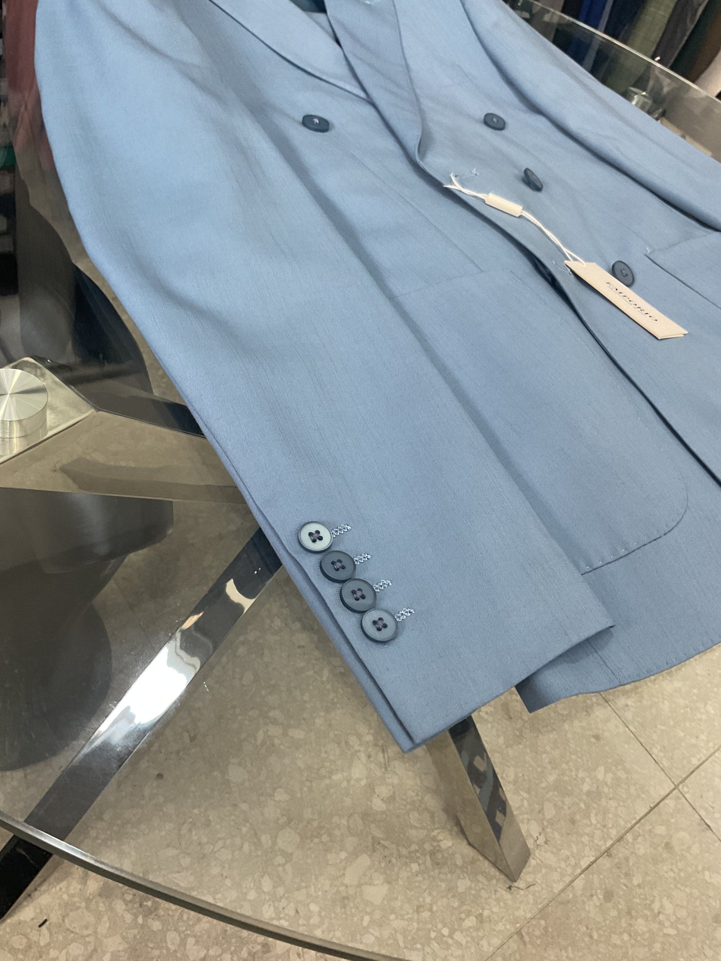 abito emporio, doppiopetto, colore azzurro