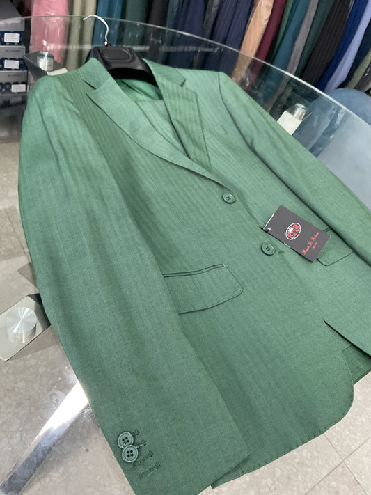 abito RDR, verde, tessuto rigato