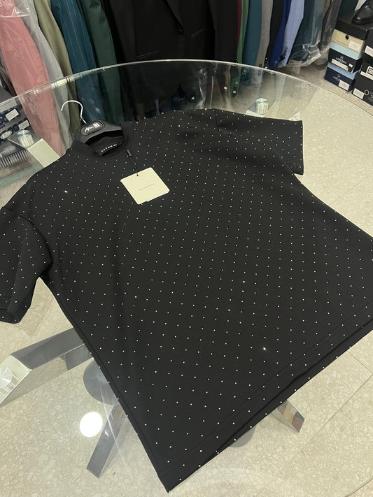 T-shirt con brillanti