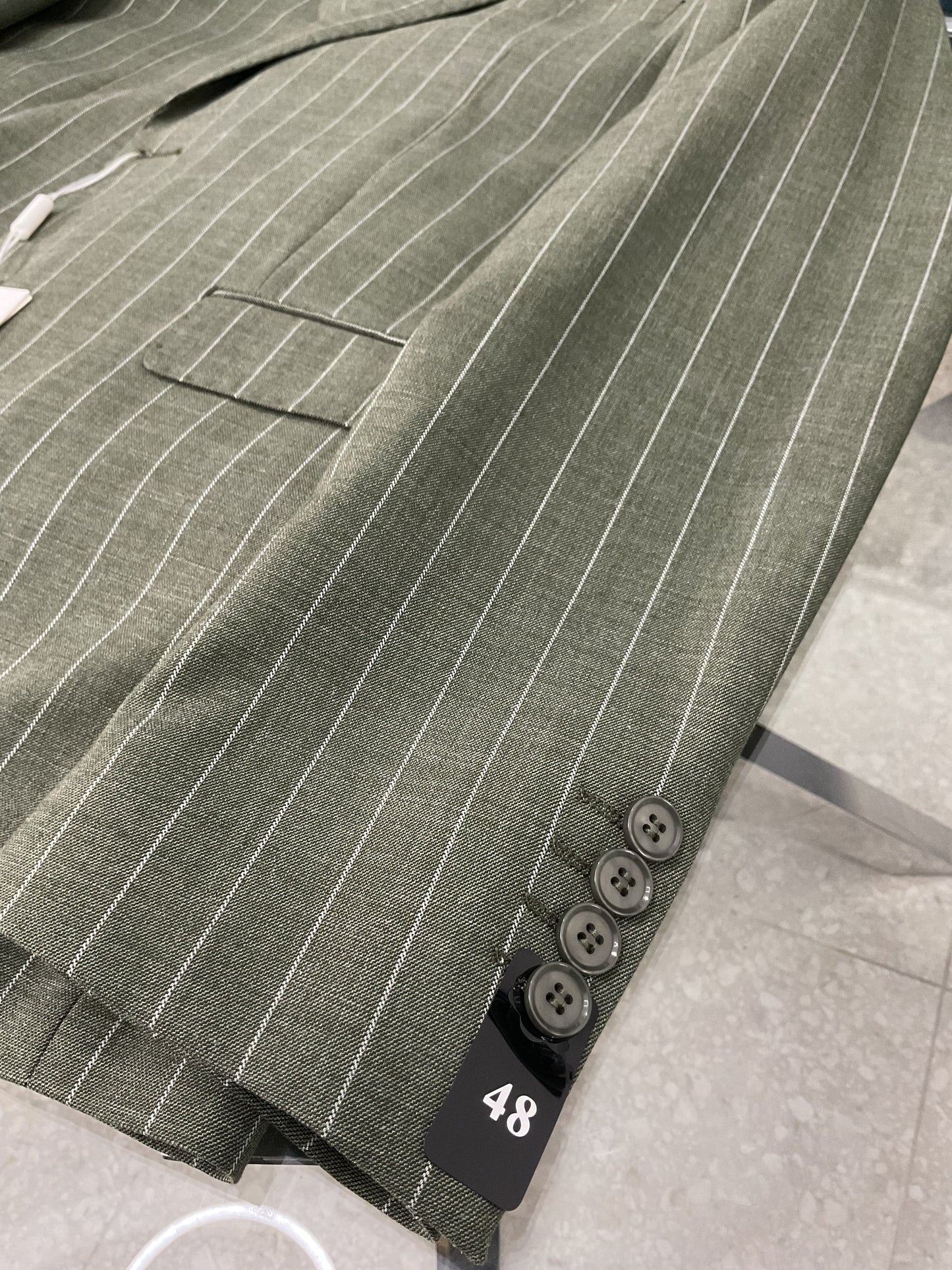 abito Politano 1990, verde gessato