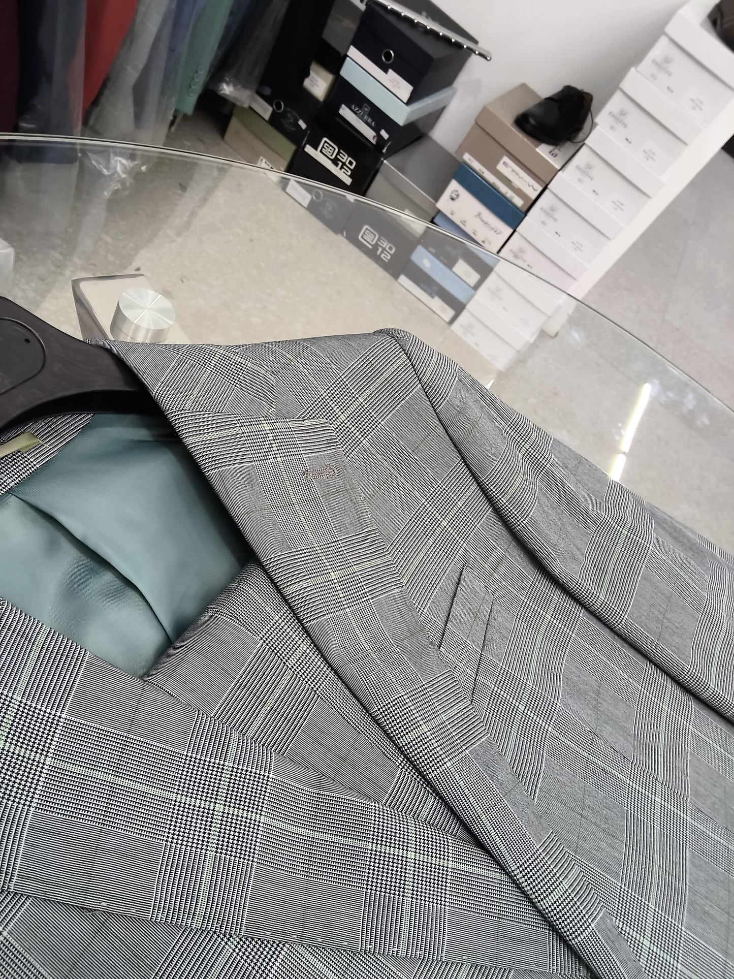 Abito Mono petto grigio a scacchi emporio clothing e co