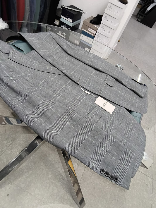 Abito Mono petto grigio a scacchi emporio clothing e co