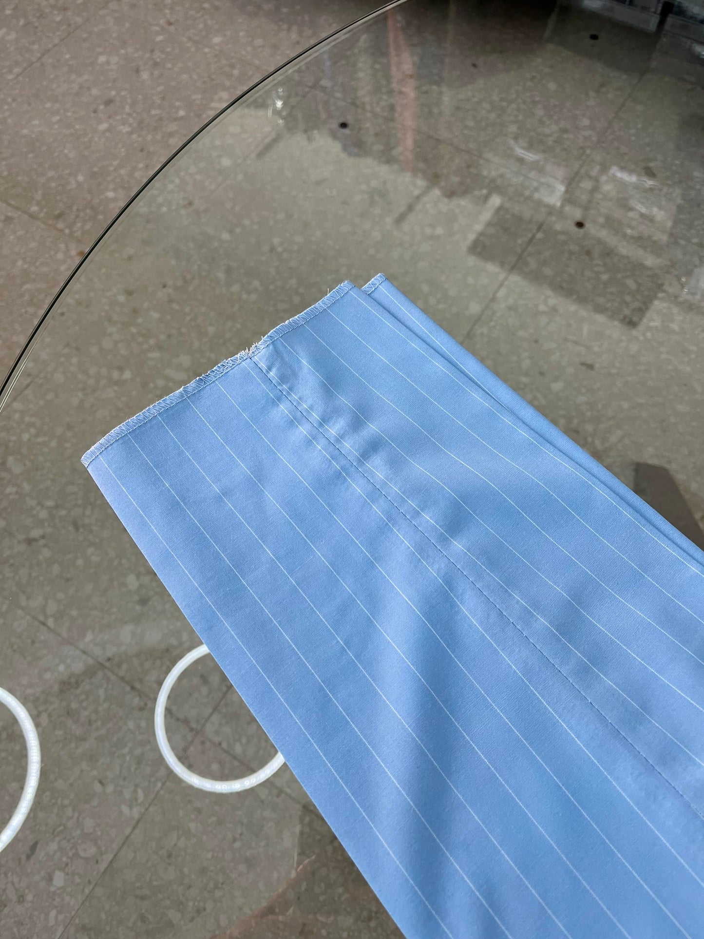 Doppio petto azzurro gessato