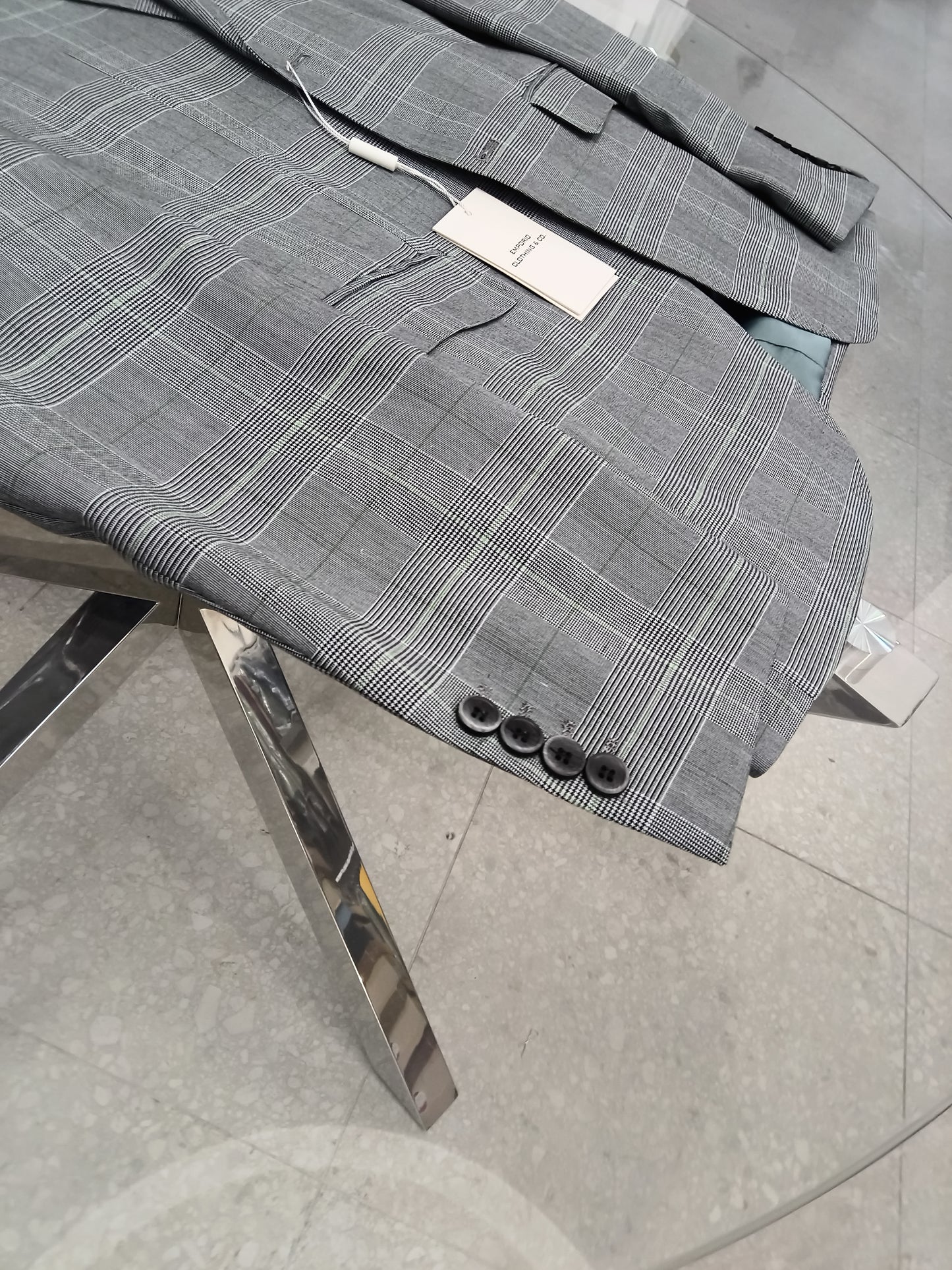Abito Mono petto grigio a scacchi emporio clothing e co