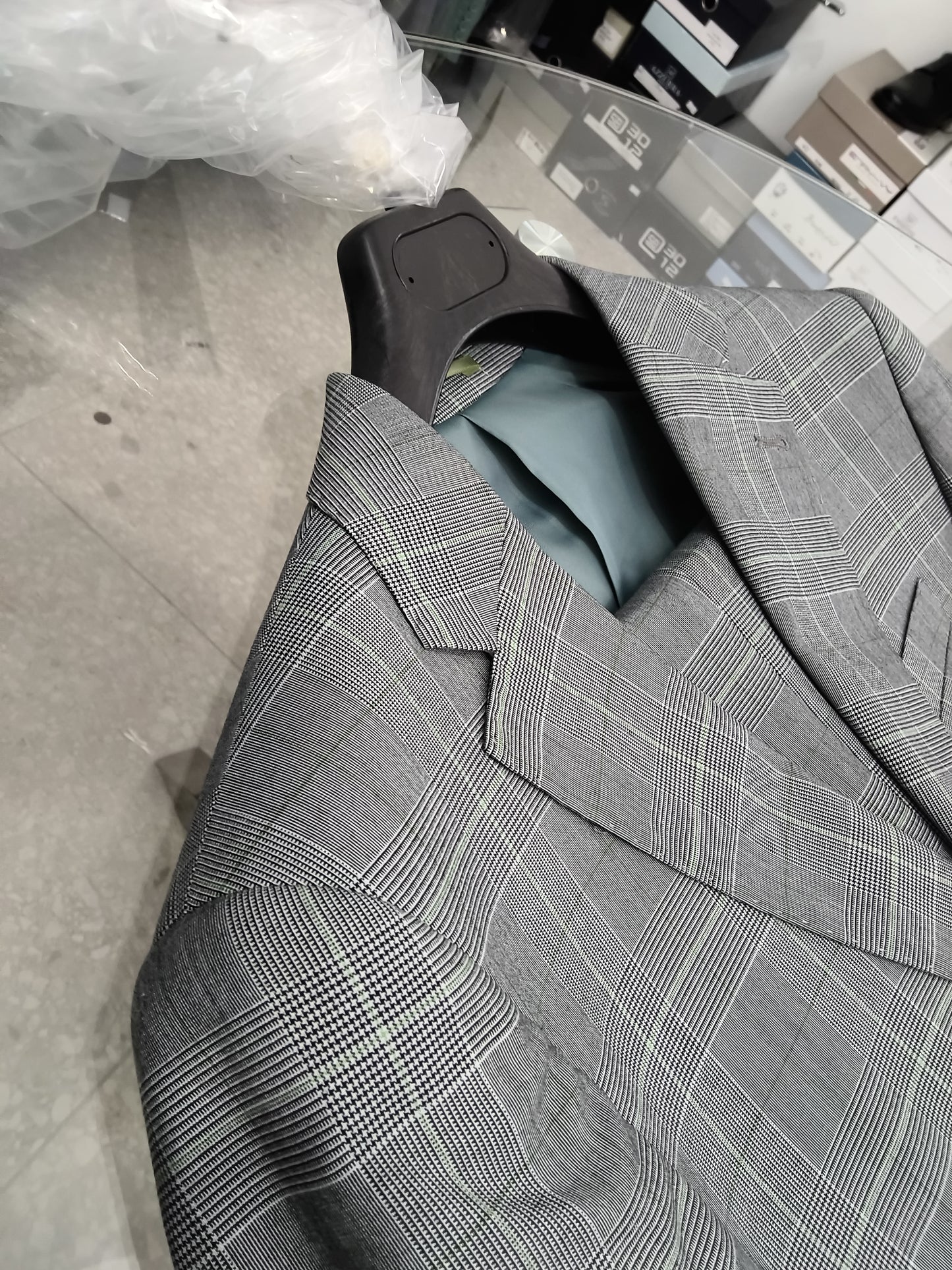 Abito Mono petto grigio a scacchi emporio clothing e co